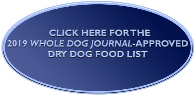 whole dog journal 2019 dry dog food list