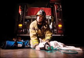 Pet oxygen masks secure tightly to a dog or cats face, and allow first responders to provide CPR.