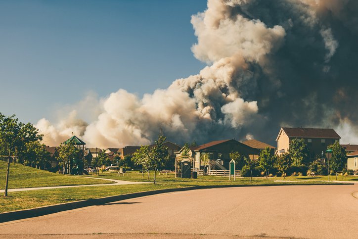 suburban wildfire