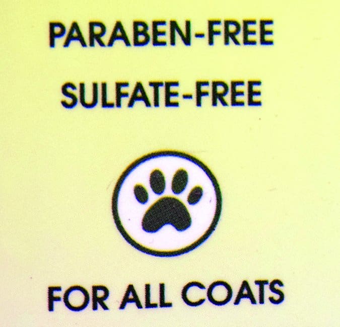 dog shampoo label