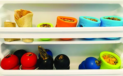 Food-stuffed dog toys encourage your dog to take their time, engage them, and entertain them.