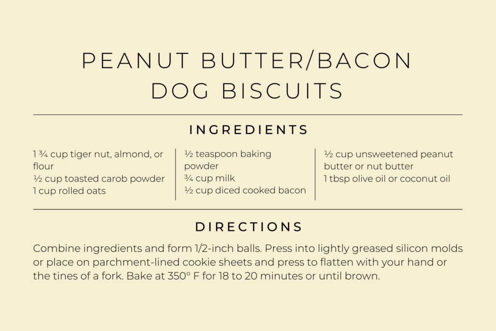 Peanut Butter & Bacon Dog Biscuits recipe