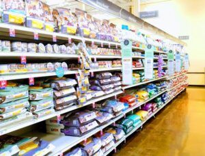 aisle of dry dog food