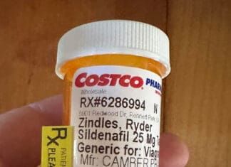 A mislabeled bottle of prescription medicine for a dog.