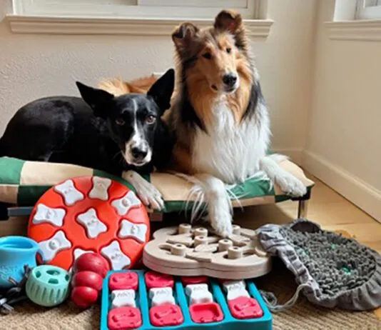 Toys and games are just one of many dog enrichment ideas that can keep a dog engaged and active.